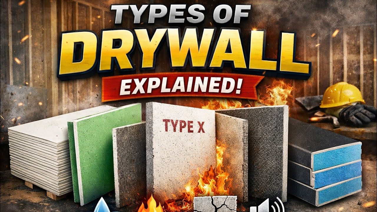 Types of Drywall Explained: Where Each One Should Be Used - YouTube