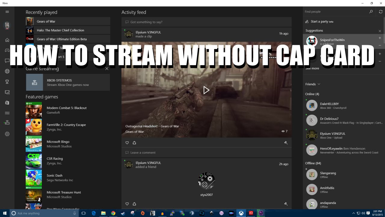 How To Live Stream Xbox One To Twitch Without A Capture