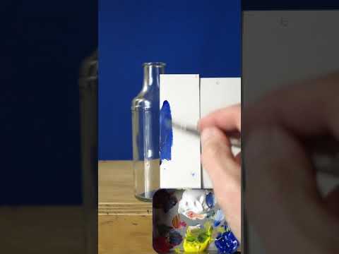 How to Paint Transparent Glass With Acrylics #shorts