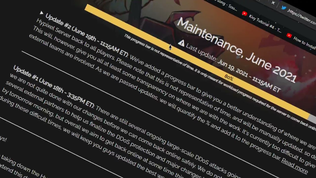 Hypixel Players in maintenance