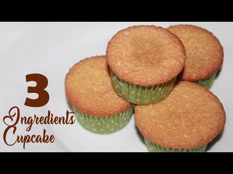 3 INGREDIENTS CUPCAKE EASY RECIPE - YouTube