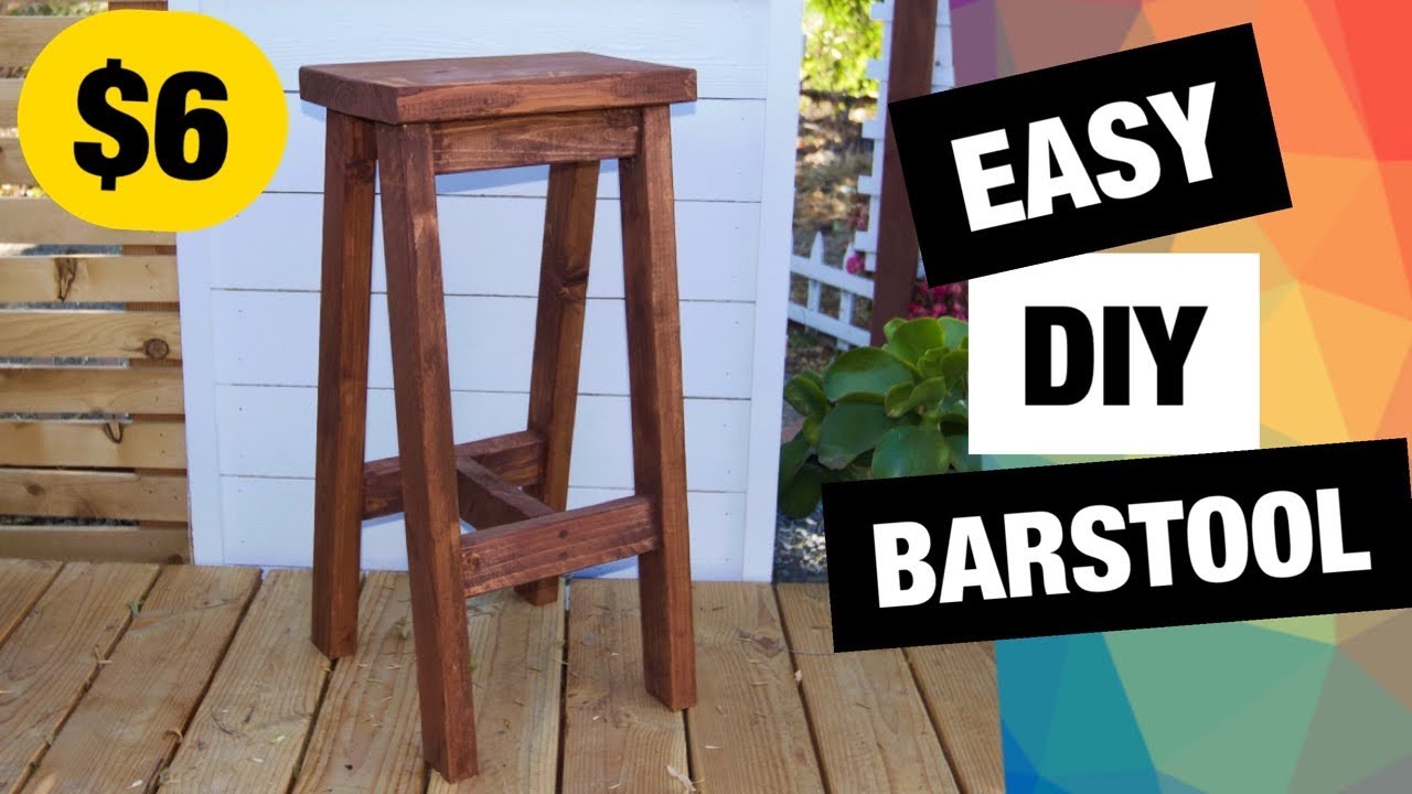  DIY Cafe Stool |  Wooden chair  How to build a backyard patio bar