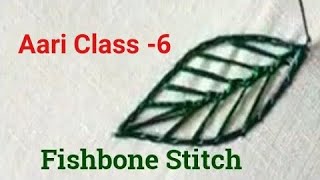 Aari Class -6 |Fish Bone Stitch | AariWorkMaggamworks