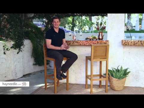 coral-coast-west-shore-acacia-wood-balcony-height-patio-bar-stool---set-of-2---product-review-video