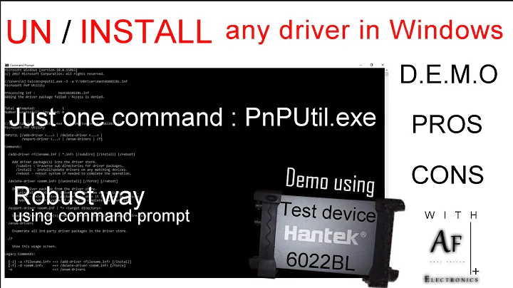 Install any driver in Windows (uses Command prompt) - Robust way.