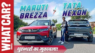 Maruti Suzuki Brezza vs Tata Nexon- कौनसी best-selling SUV है बेहतर? 👊 | Comparison | WhatCar?India