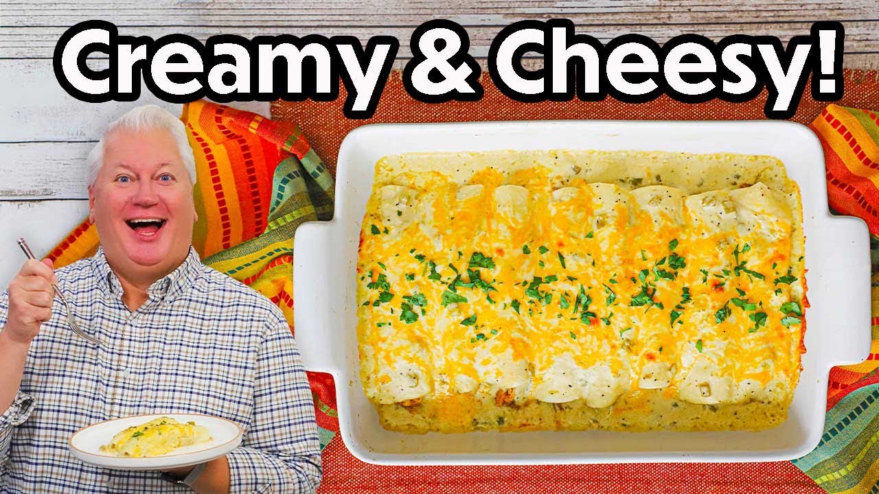 Chicken Enchiladas with Sour Cream Sauce | Easy & Delicious!