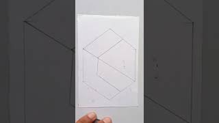 #3d #hexagon #geometric #drawing #trickart #shorts #video #trending #viral #youtubeshorts #art