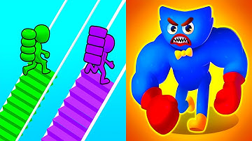 Bridge Race vs Punchy Race 🔥🧿 Max Level Gameplay Walkthrough Android iOS Update T9Q4