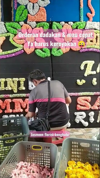cara cepat merangkai papan bunga ucapan #short #viral #florist