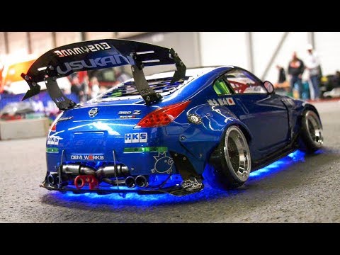 MEGA RC DRIFT CARS IN ACTION!! RC MODEL RACE CARS SCALE 1:10, Modellbau Messe Erfurt 2020