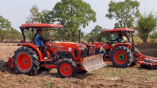 5ปีสภาพยังกับป้ายแดงKubota L5018 ลงงานไถแพ็คคู่