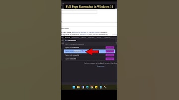 Full Page Screenshot in Windows 11 #short #shorts #windows11