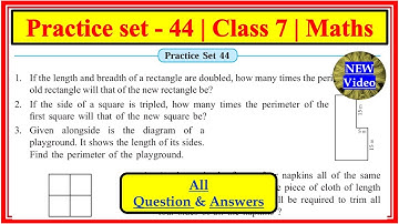 Practice Set 44 Class 7 Maths