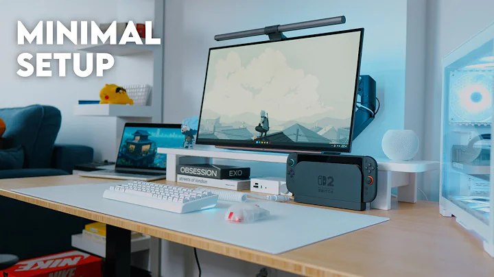 how to build a clean minimal gaming desk setup + tour ☁️🎮 thumbnail