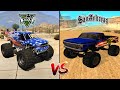 GTA 5 MONSTER TRUCK VS GTA SAN ANDREAS MONSTER TRUCK - WHICH IS BEST?