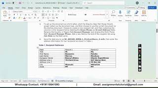 Shelly Cashman Word 365 | Module 6: End of Module Project 1 B.K.T. Marketing Services