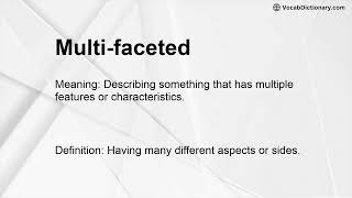 Multi-faceted Meaning