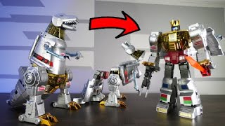 UNBOXING & LETS PLAY!   Grimlock Transformer Robot  Humanoid DualForm Bipedal by Robosen SDCC
