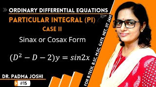 Rules for finding particular integral case 2 in differential equations  finding cf and pi in ODE #3