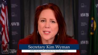 Secretary Kim Wyman - AWB's Endorsed Candidate for Secretary of State