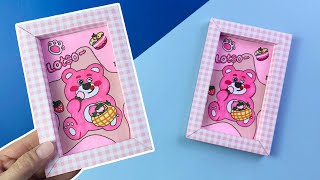 [#1] Cách Làm Tranh Mini  GẤU DÂU  Để Bàn Theo Yêu Cầu Của Fan / DIY Lotso Bear Photo Frame