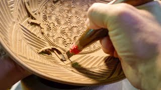 Making a Karatsu Mishima Plate 【Pottery】
