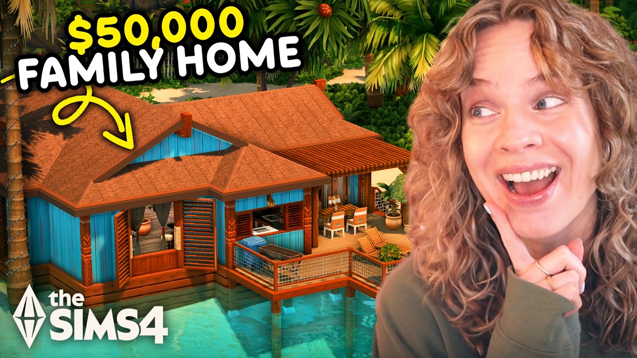 I built the cutest BEACH HOUSE with only 50K simoleons in The Sims 4