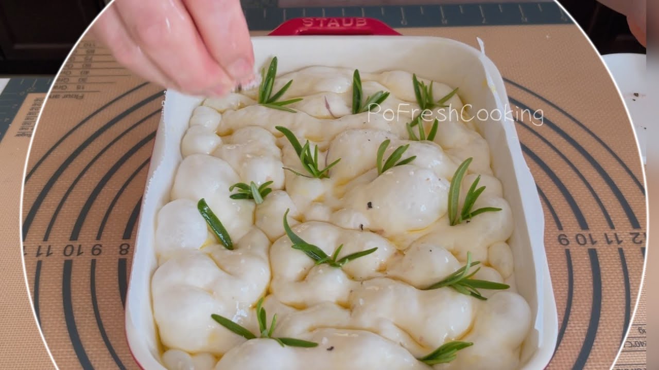 免揉 ~  [ 迷你佛卡夏麵包 ]  ~ 史上最易做的麵包 ～ 外脆內軟～太好吃了～ 任何人都可以輕鬆製作佛卡夏 ～