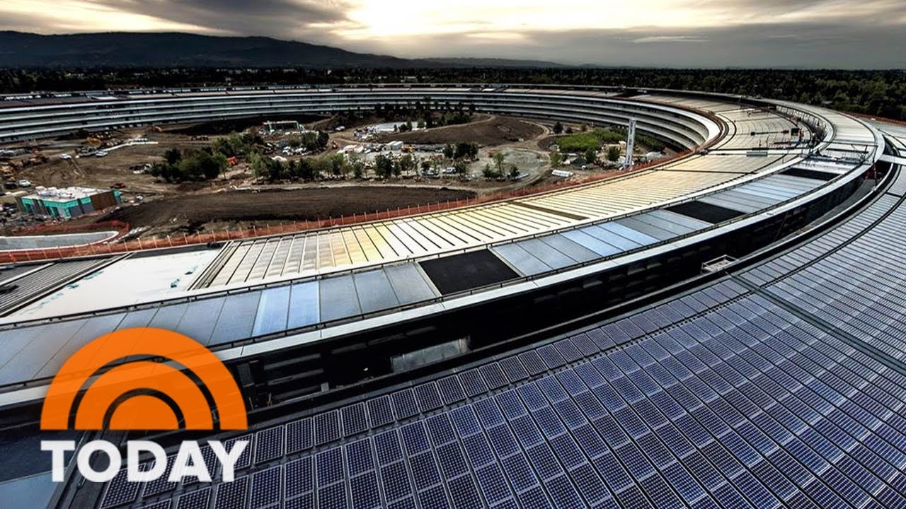 apple-s-new-headquarters-in-cupertino-sneak-peek-today-youtube
