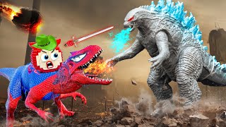 Godzilla vs Kong in LEGO: Exciting Adventure In The Dinosaur World / Stop Motion Cooking ASMR
