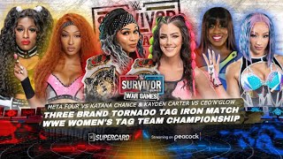 WWE 2K23 SURVIVOR SERIES WARGAMES THREE BRAND TORNADO TAG IRON MATCH - WOMEN’S TAG TEAM CHAMPIONSHIP