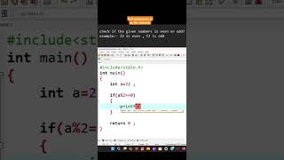 C Program to Check Even or Odd Number | Easy Coding for Beginners #codingshorts
