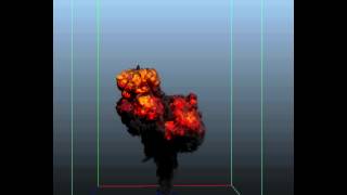 maya fluids Explosion slow motion v03