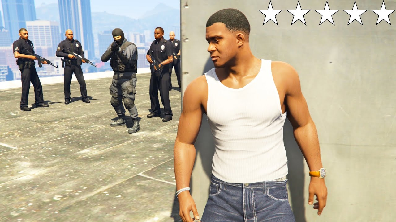 GTA 5 EPIC POLICE CHASE (GTA 5 Five Star Escape vs Cops)