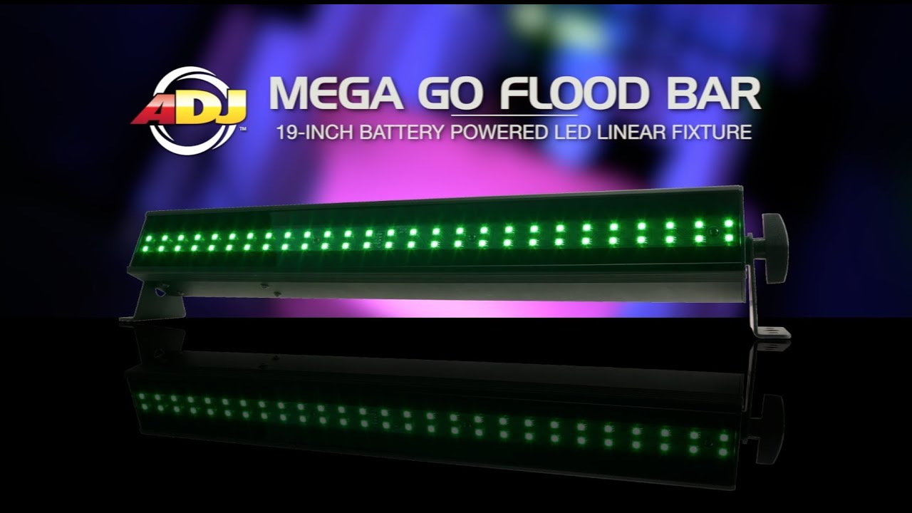 ADJ Mega GO Flood Bar LED Bar Fixture - Battery Powered Portable