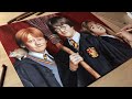 Drawing Harry, Hermione and Ron • Time Lapse