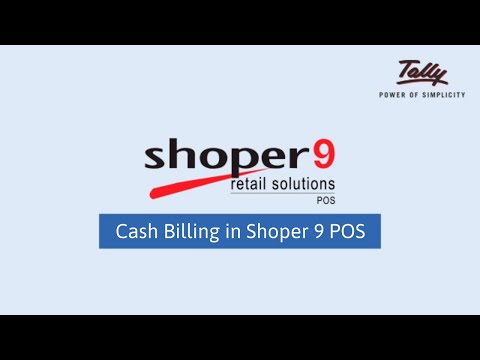 Cash Billing in Shoper 9 POS