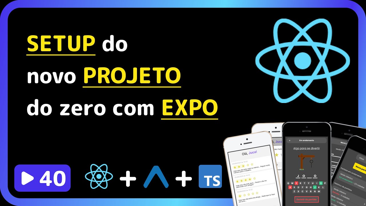 Curso base de React Native 2025: #40 - Criando o novo projeto do ZERO setup inicial com expo