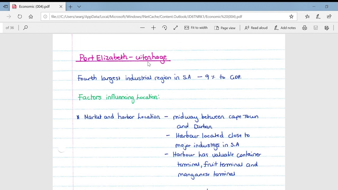 Geography Lesson Economic (South Africa's Industrial Regions) YouTube