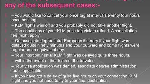 KLM airline change flight