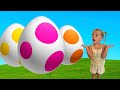 Posie Learns Colors Opening Giant Mystery Surprise Eggs