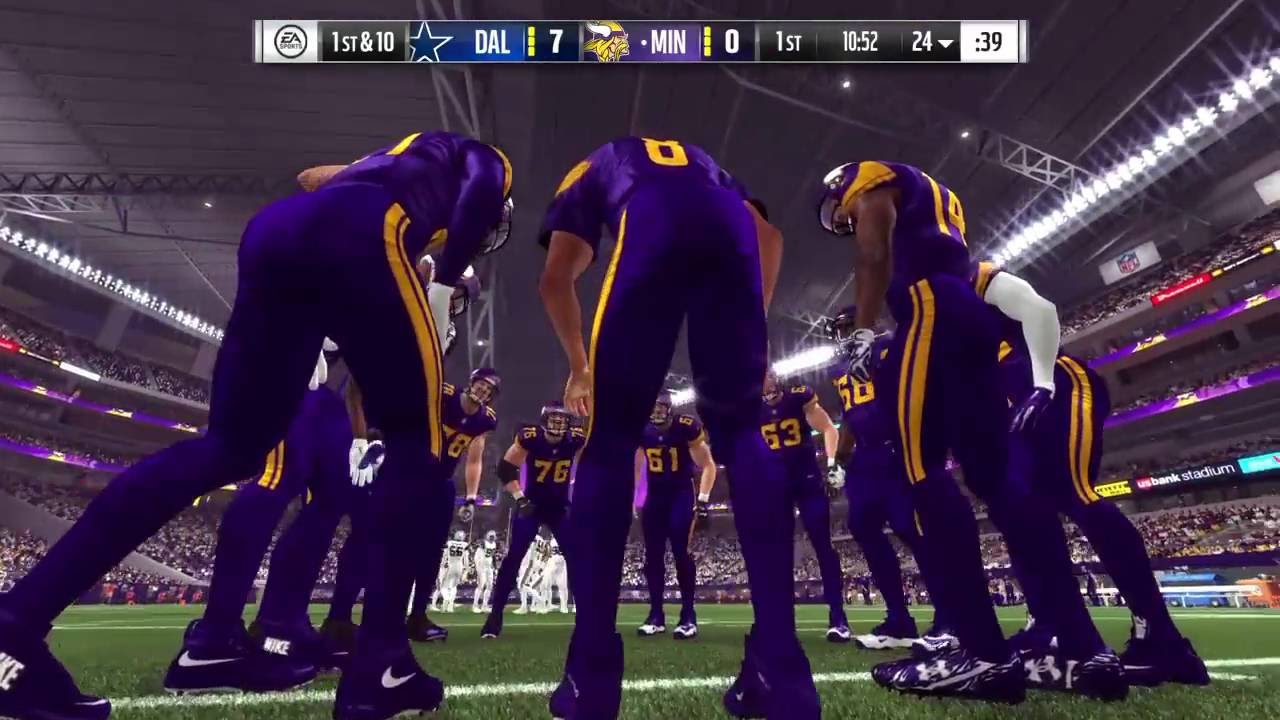 NFL Week 13 - Dallas Cowboys vs Minnesota Vikings - Full Game - Simulation Nation