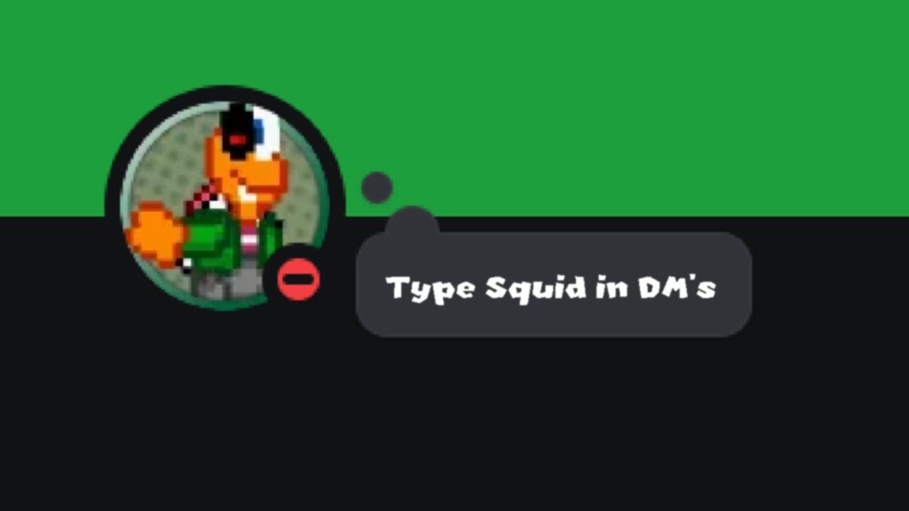 Type "Squid" in DM's