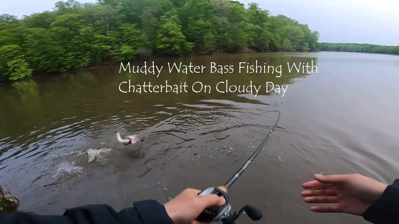 Muddy Water Bass Fishing With Chatterbait On Cloudy Day OCCOQUAN RESERVOIR YouTube