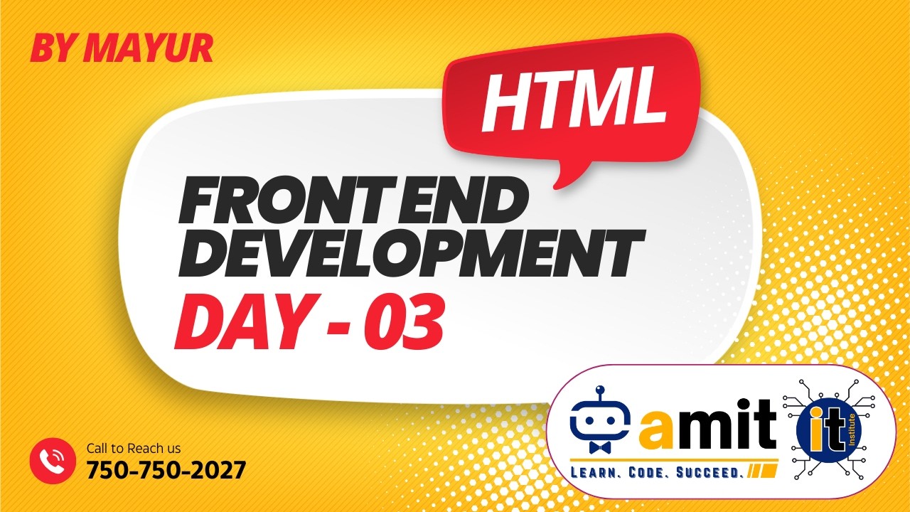 HTML Tutorial for Beginners 🔥 | Frontend Development Course Day 03 ...