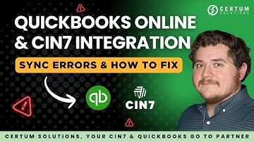 How-To Fix Sync Errors Between QuickBooks Online and Cin7 Core | Step-by-Step