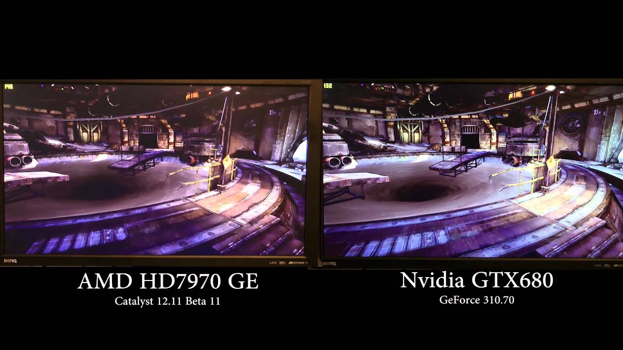 Borderlands 2 - Frame times HD7970 vs. GTX 680