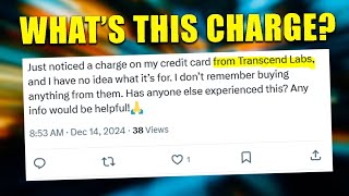 Transcend Labs Charge On Credit Card - What Did You Pay For