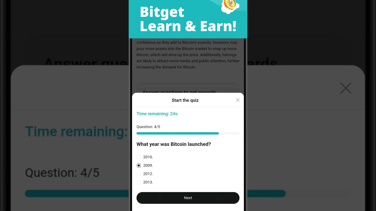 Bitget Learn Earn Bitcoin Halving Quiz Answers  